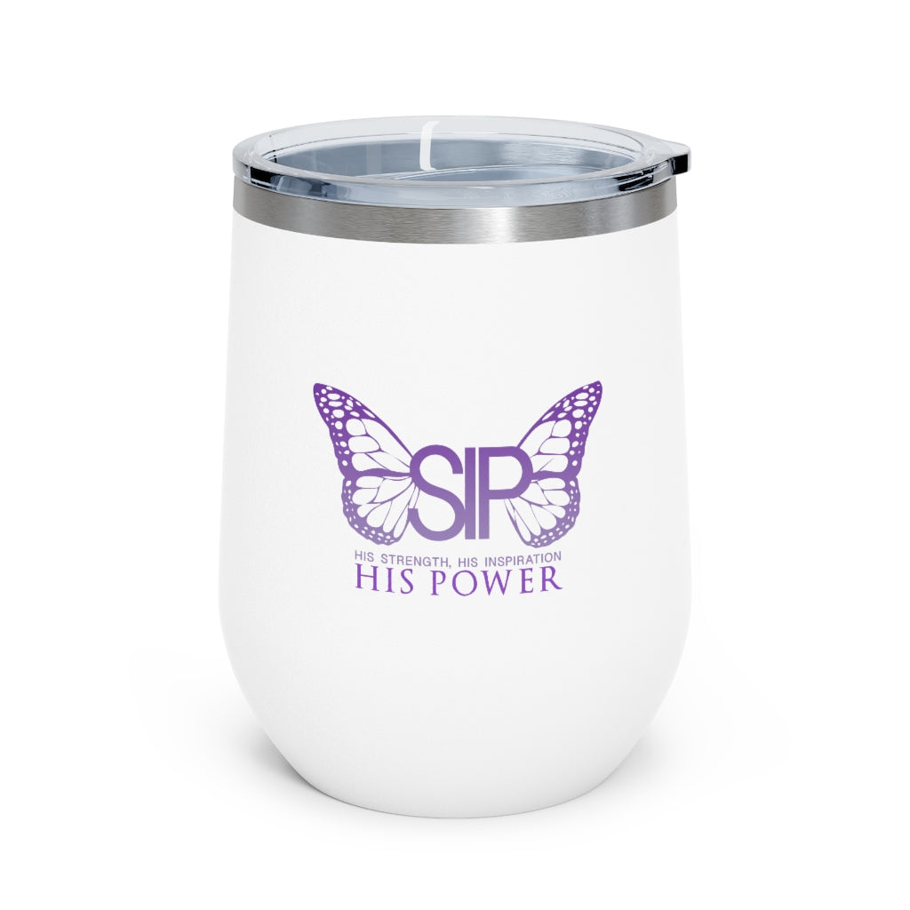 12oz Insulated Strength Inspiration Power Wine Tumbler